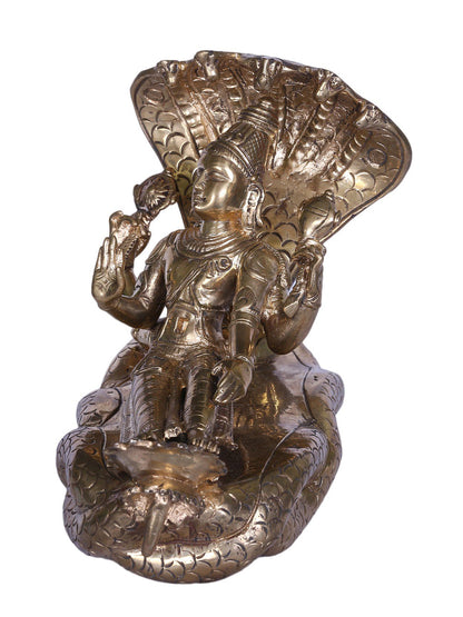 8'' Hindu Deity Ranganatha (Lord Vishnu) Bronze Sculpture | Bronze Statue For Temple