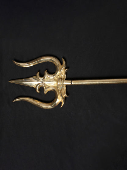 Brass Trident Of Lord Shiva With Different Sizes | Handmade Brass Trident For Temple | Trident For Gifting