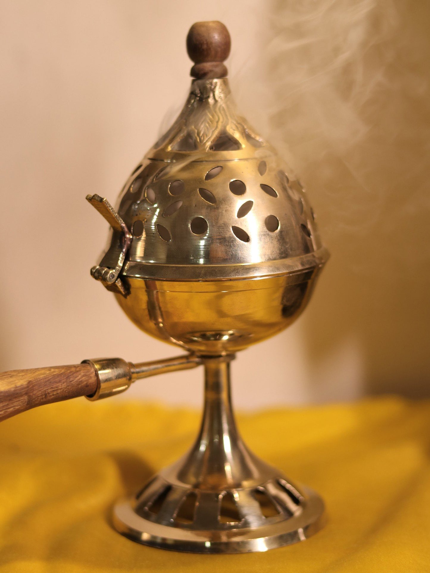 Designer Brass Incense Burner with Handle