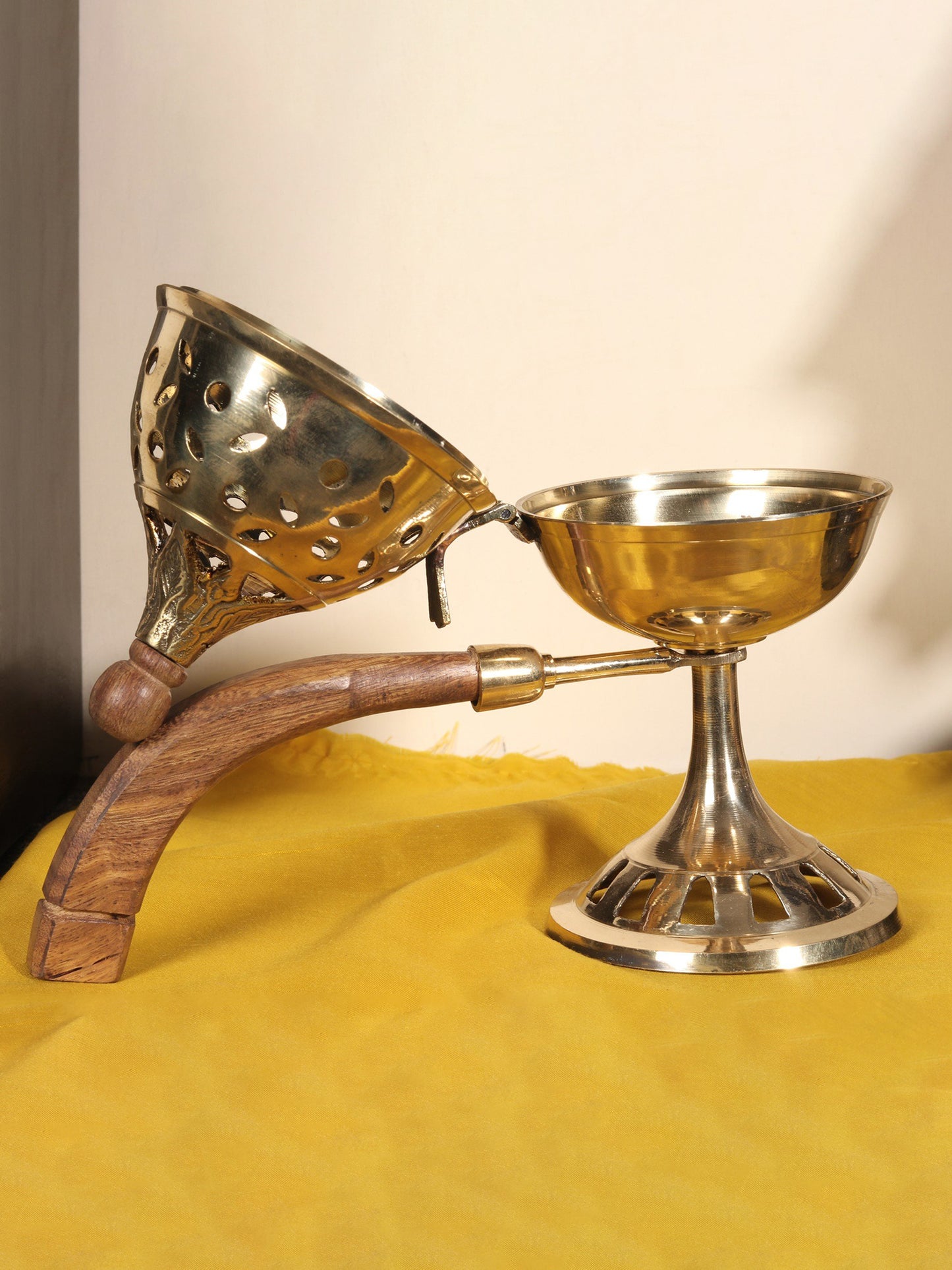 Designer Brass Incense Burner with Handle