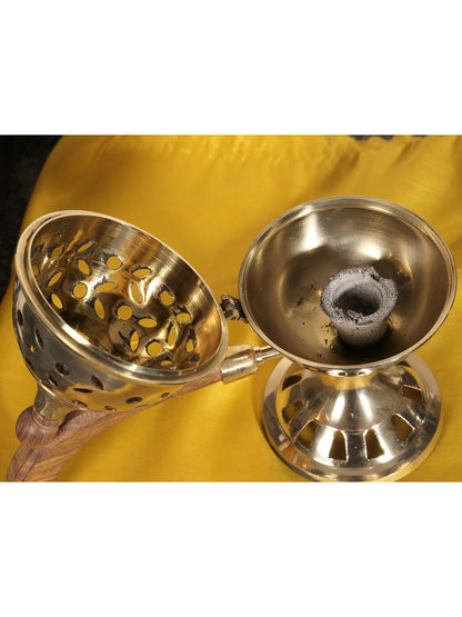 Designer Brass Incense Burner with Handle