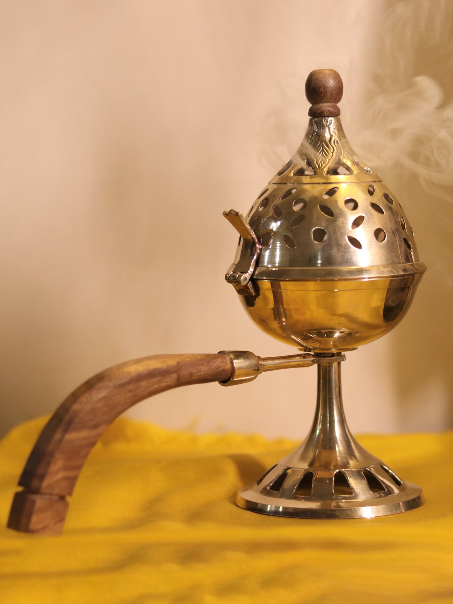 Designer Brass Incense Burner with Handle