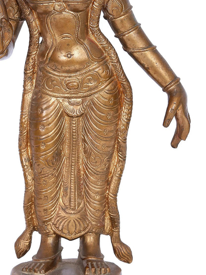 16" Goddess Meenakshi Statue | Panchaloha Bronze from Swamimalai