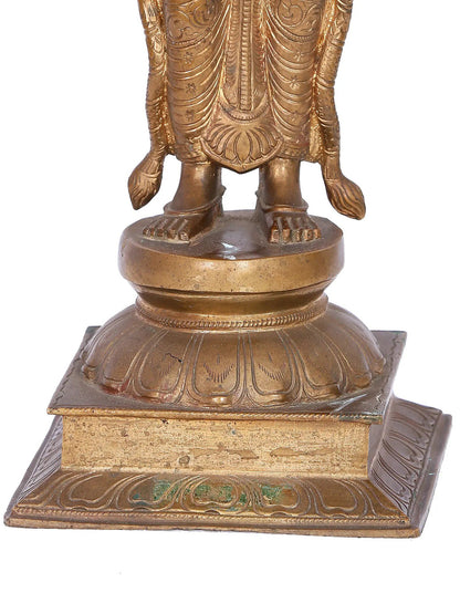 16" Goddess Meenakshi Statue | Panchaloha Bronze from Swamimalai