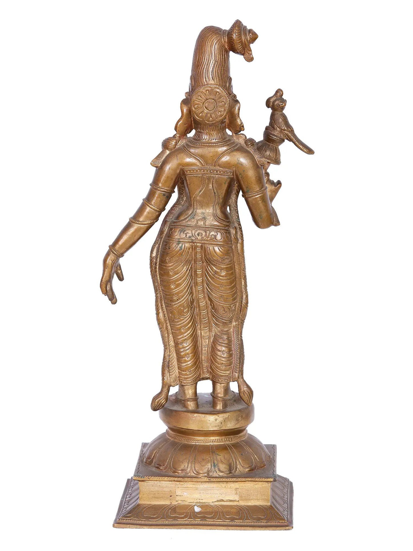 16" Goddess Meenakshi Statue | Panchaloha Bronze from Swamimalai