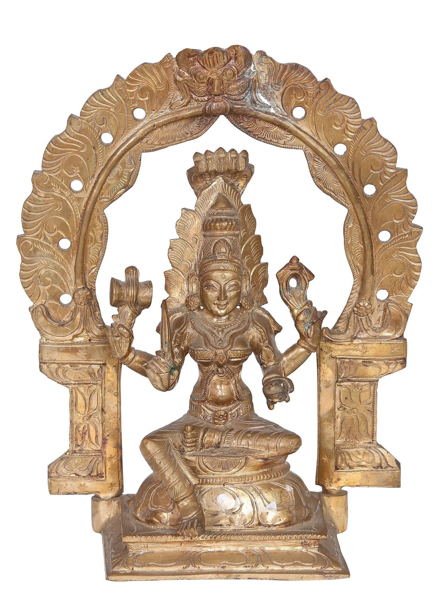 16" Goddess Mariamman Bronze Statue | Panchaloha Bronze from Swamimalai