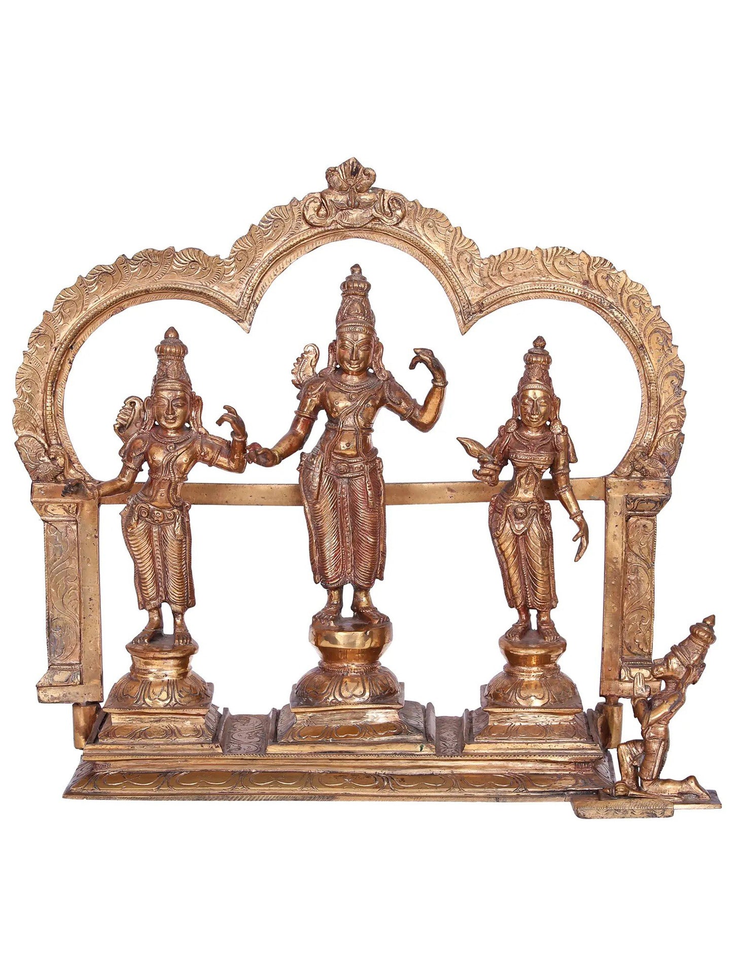 16" Ram Darbar Panchaloha Bronze Statue from Swamimalai | Handmade