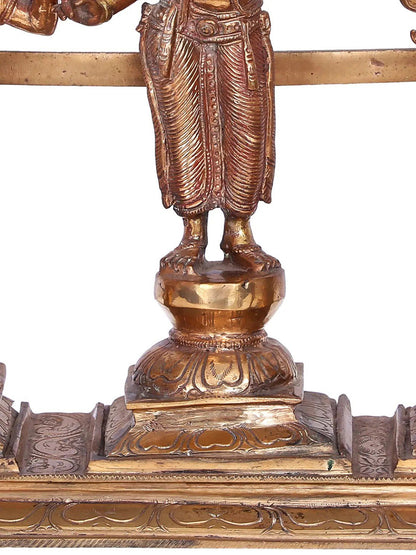 16" Ram Darbar Panchaloha Bronze Statue from Swamimalai | Handmade