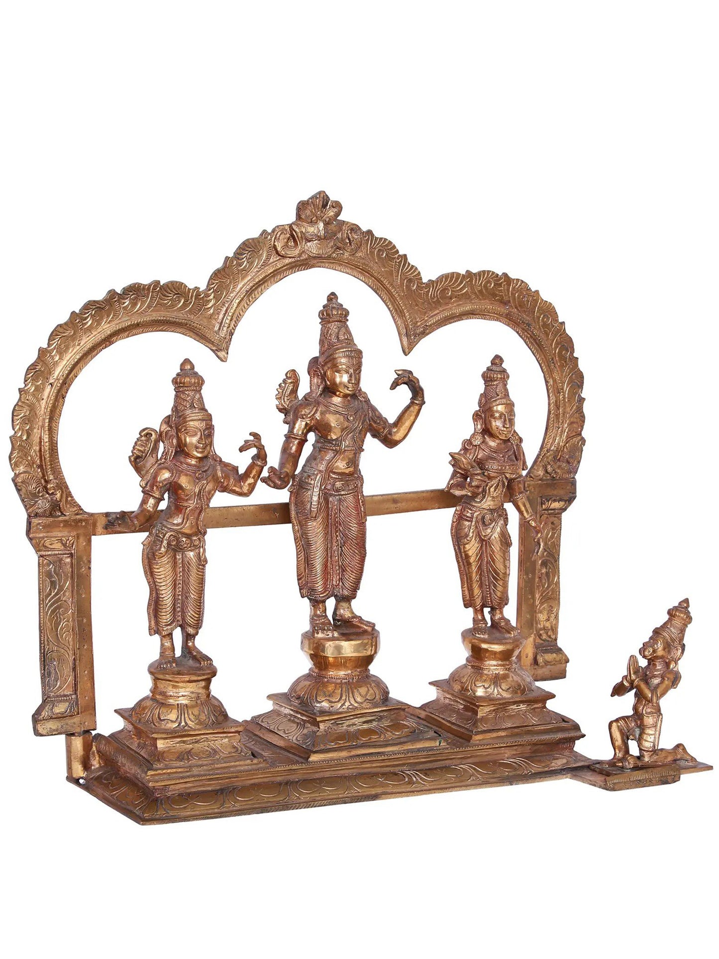 16" Ram Darbar Panchaloha Bronze Statue from Swamimalai | Handmade