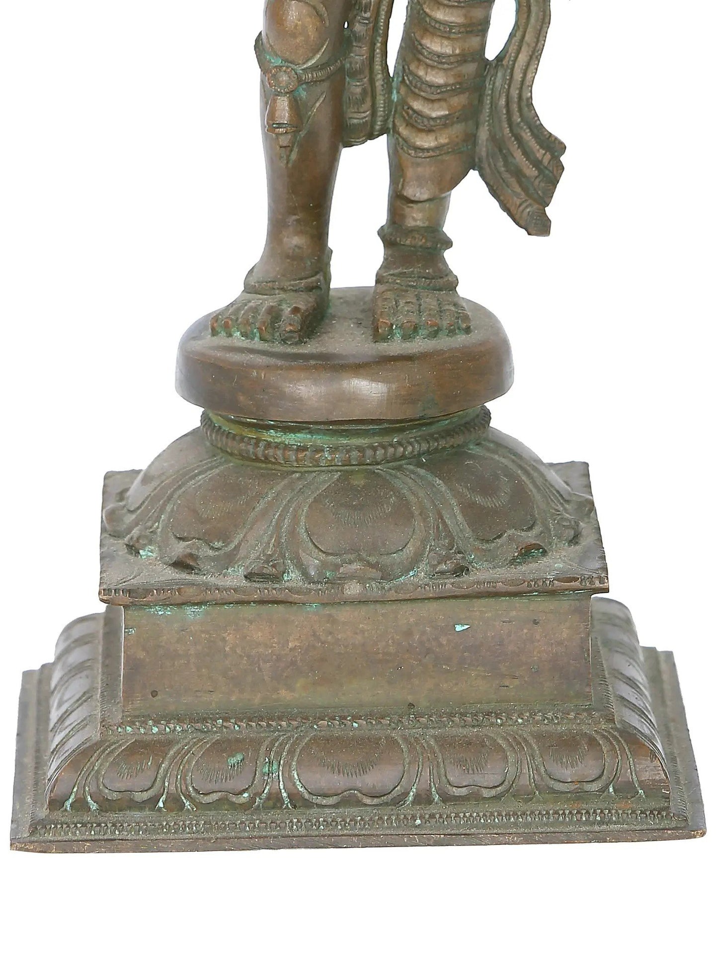 13" Ardhnarishvara Bronze Sculpture | Madhuchista Vidhana (Lost-Wax) | Panchaloha Bronze from Swamimalai