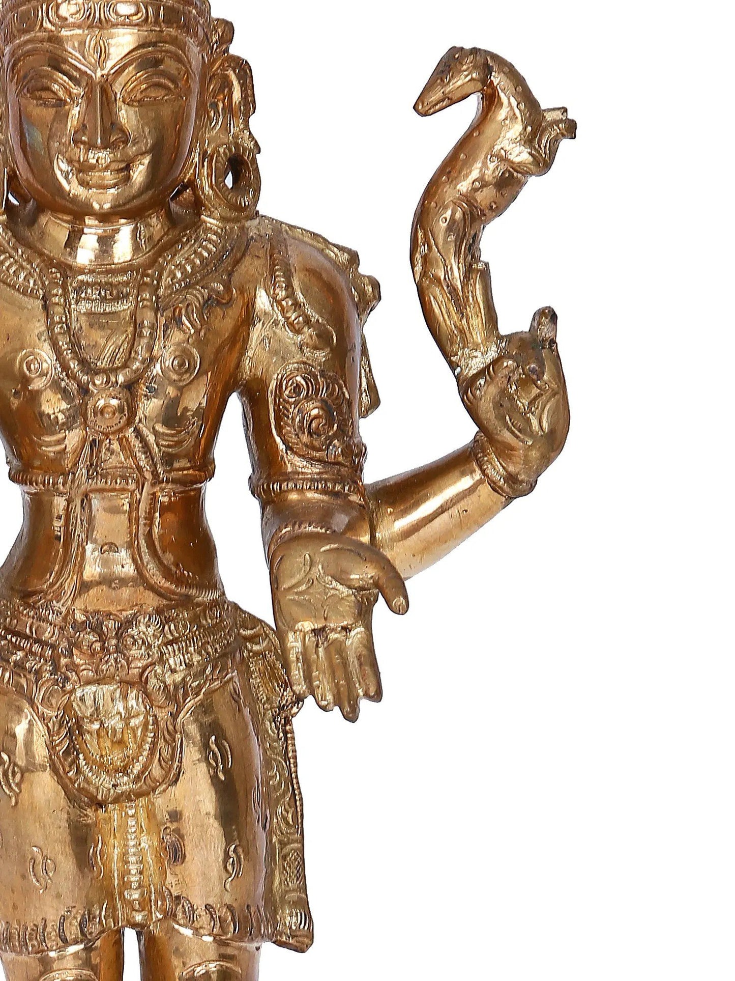 13" Shiva Pashupatinath Bronze Statue | Madhuchista Vidhana (Lost-Wax) | Panchaloha Bronze from Swamimalai