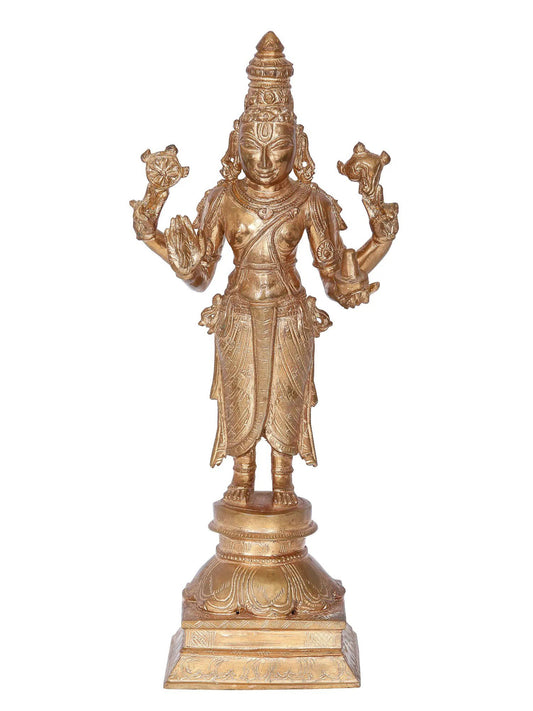 12" Dhanwantri Panchaloha Bronze Statue | Madhuchista Vidhana (Lost-Wax) | Panchaloha Bronze from Swamimalai