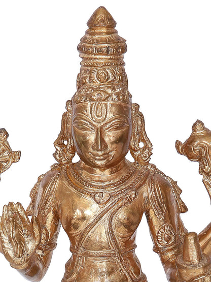 12" Dhanwantri Panchaloha Bronze Statue | Madhuchista Vidhana (Lost-Wax) | Panchaloha Bronze from Swamimalai