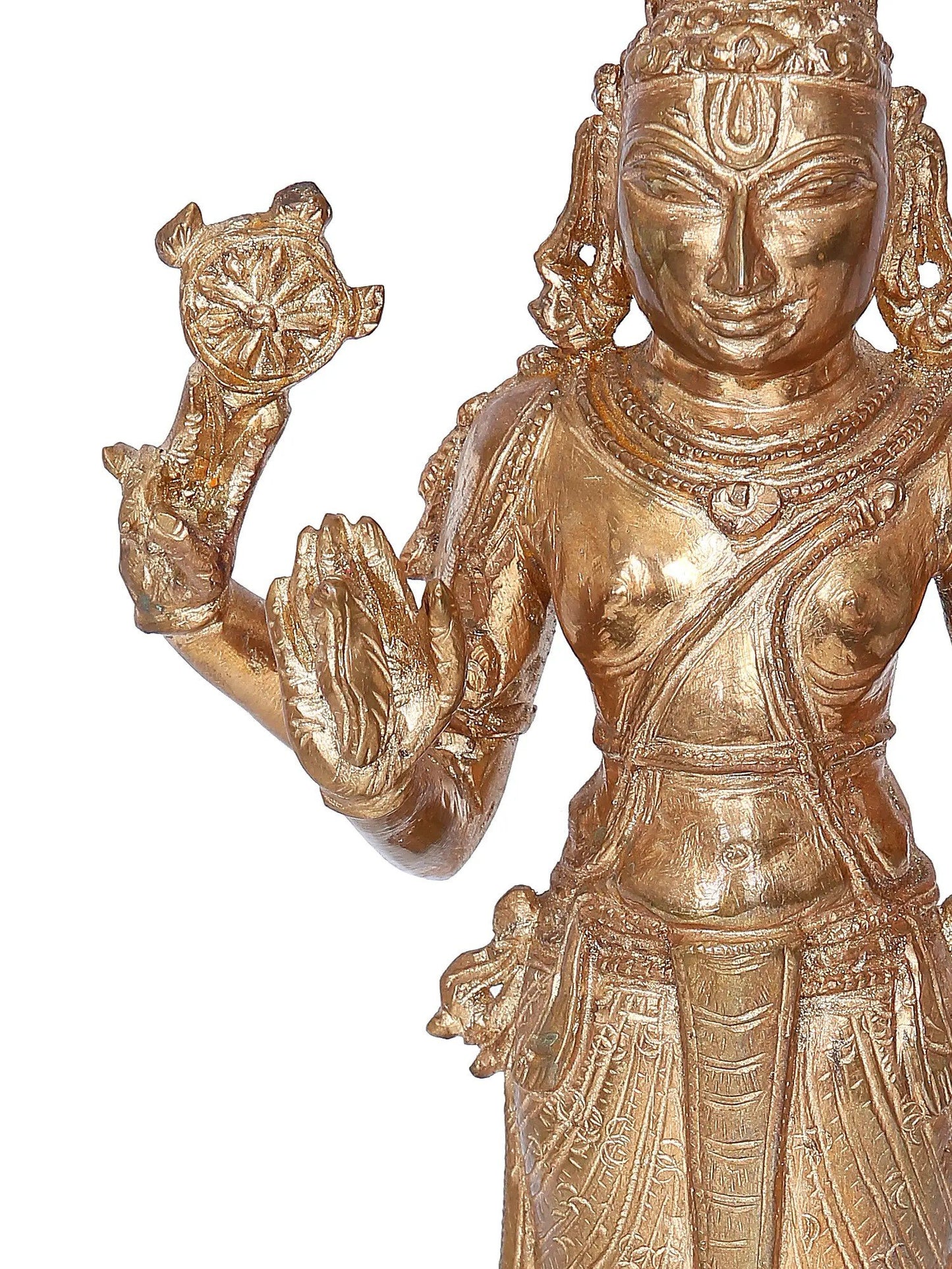 12" Dhanwantri Panchaloha Bronze Statue | Madhuchista Vidhana (Lost-Wax) | Panchaloha Bronze from Swamimalai