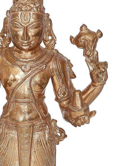 12" Dhanwantri Panchaloha Bronze Statue | Madhuchista Vidhana (Lost-Wax) | Panchaloha Bronze from Swamimalai