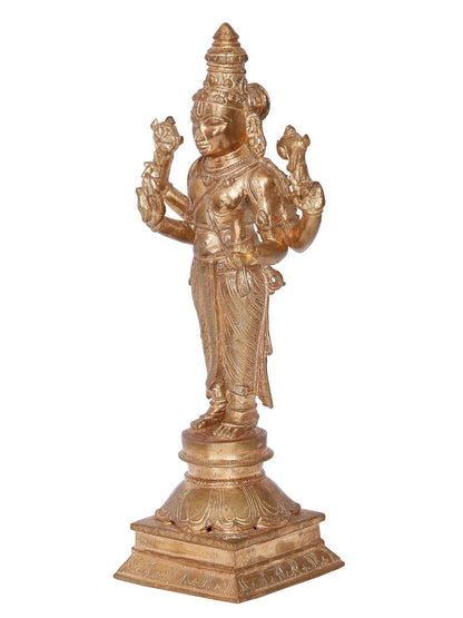 12" Dhanwantri Panchaloha Bronze Statue | Madhuchista Vidhana (Lost-Wax) | Panchaloha Bronze from Swamimalai