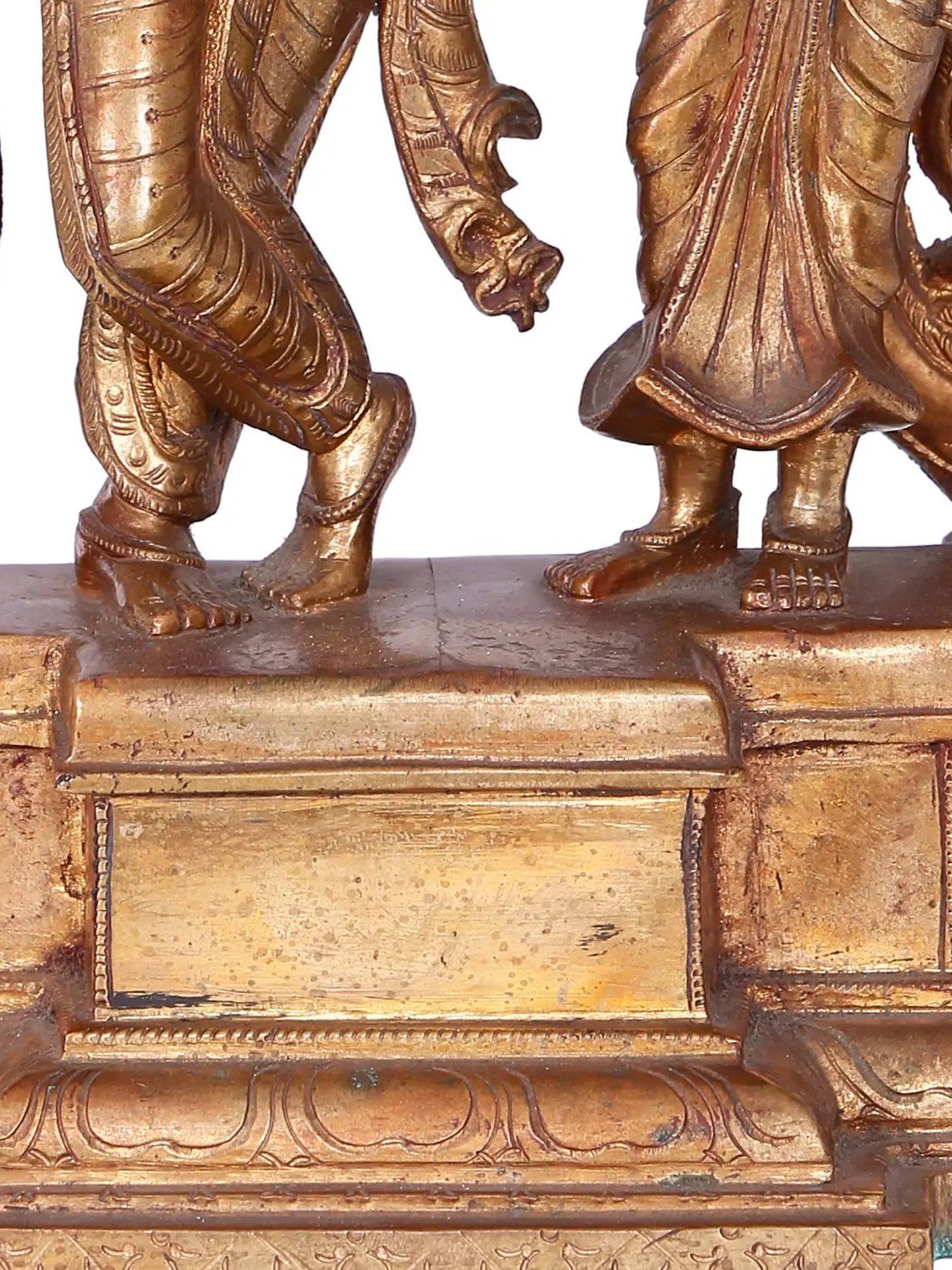 18" Radha Krishna | Madhuchista Vidhana (Lost-Wax) | Panchaloha Bronze from Swamimalai