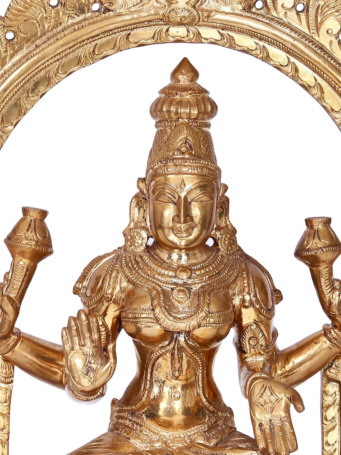 12" Devi Lakshmi Panchaloha Bronze Statue from Swamimalai | Madhuchista Vidhana (Lost-Wax)