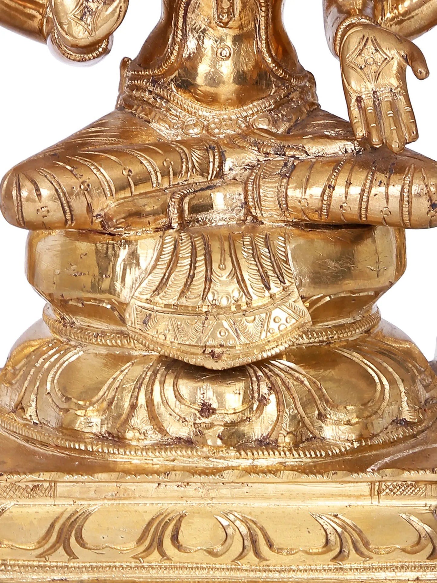 12" Devi Lakshmi Panchaloha Bronze Statue from Swamimalai | Madhuchista Vidhana (Lost-Wax)