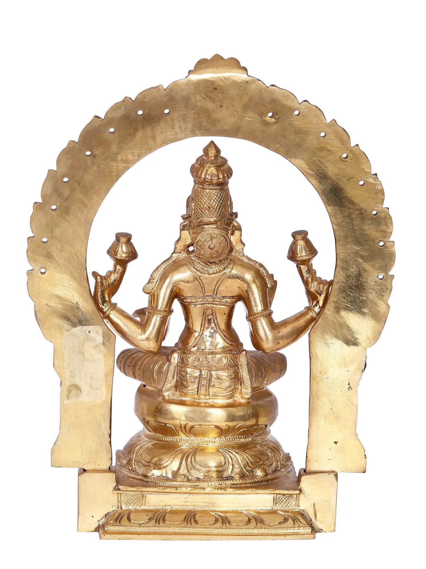 12" Devi Lakshmi Panchaloha Bronze Statue from Swamimalai | Madhuchista Vidhana (Lost-Wax)