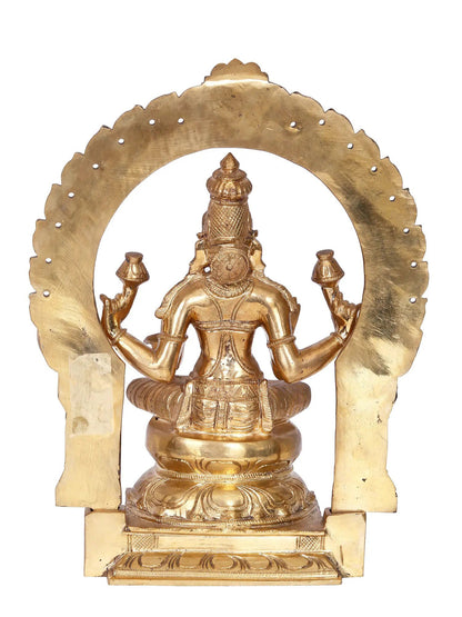 12" Devi Lakshmi Panchaloha Bronze Statue from Swamimalai | Madhuchista Vidhana (Lost-Wax)