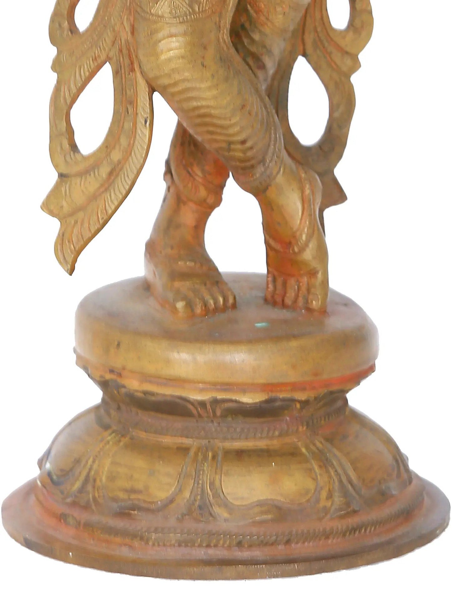 12" Chaturbhuja Lord Krishna Panchaloha Bronze Sculpture from Swamimalai | Madhuchista Vidhana (Lost-Wax)