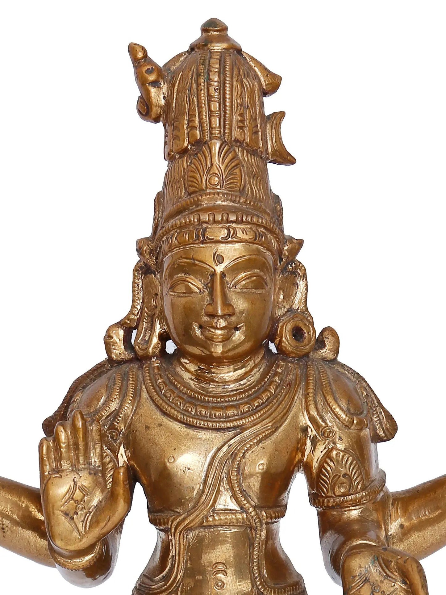 15'' Chandrashekhar Pashupatinath Panchaloha Bronze Sculpture from Swamimalai | Madhuchista Vidhana (Lost-Wax)