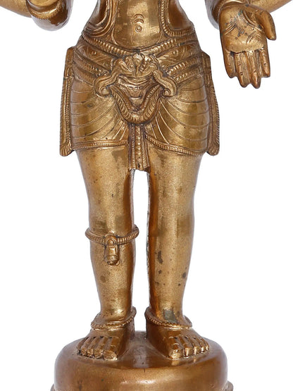 15'' Chandrashekhar Pashupatinath Panchaloha Bronze Sculpture from Swamimalai | Madhuchista Vidhana (Lost-Wax)