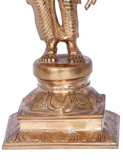 13'' Devi Meenakshi Sculpture | Madhuchista Vidhana (Lost-Wax) | Panchaloha Bronze from Swamimalai