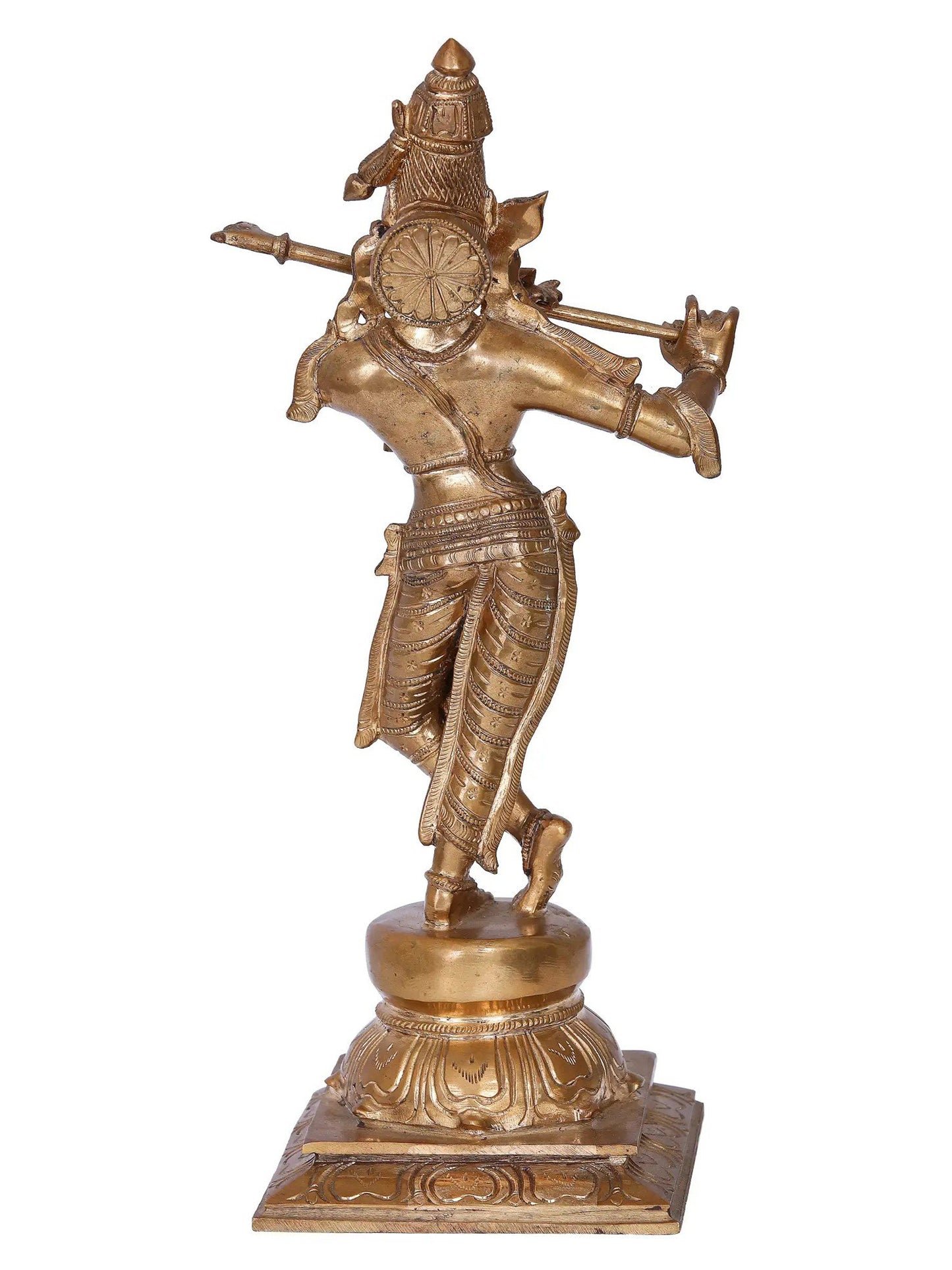 13'' Krishna | Madhuchista Vidhana (Lost-Wax) | Panchaloha Bronze from Swamimalai