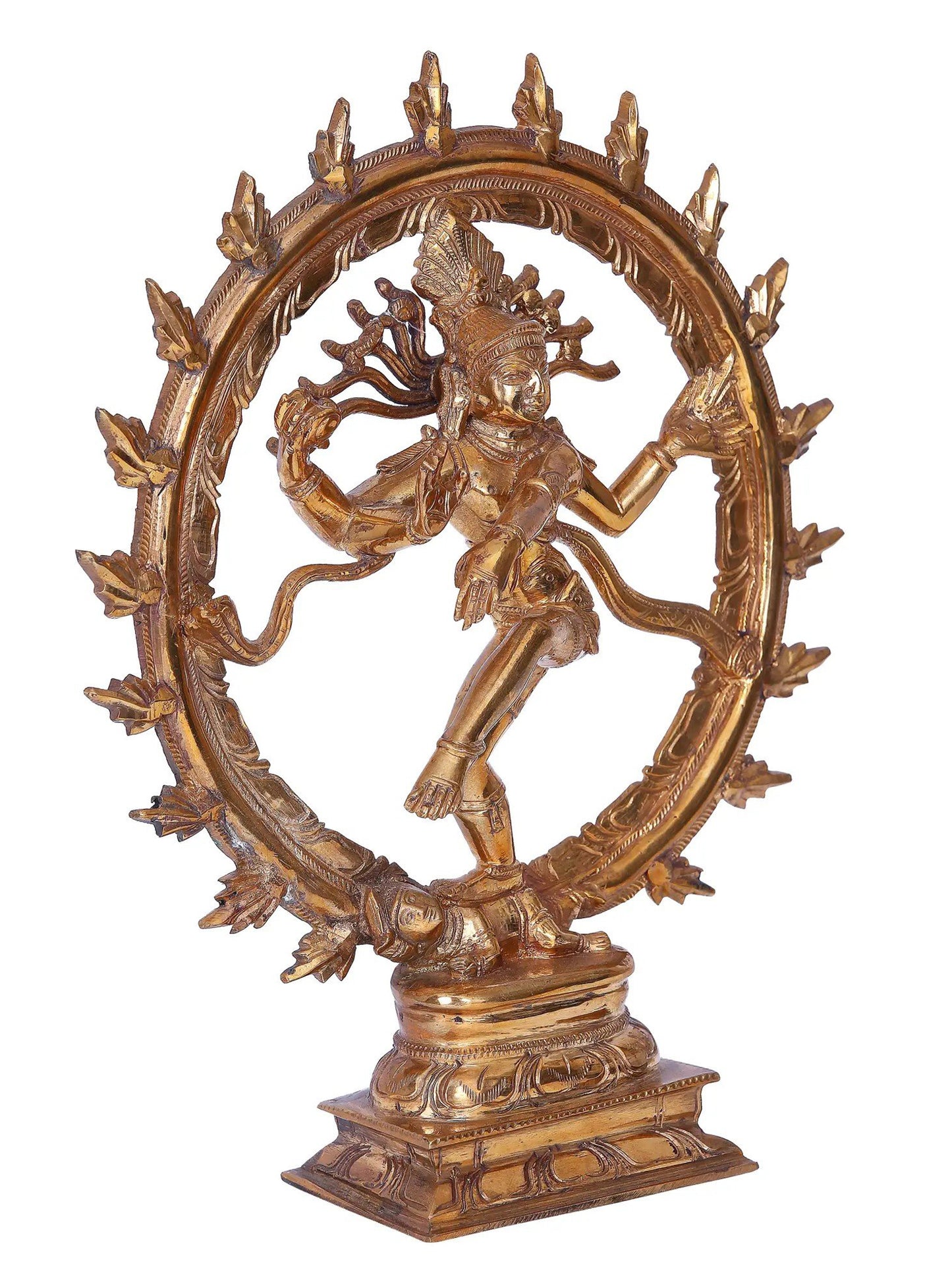 9.5'' Nataraja Statue | Madhuchista Vidhana (Lost-Wax) | Panchaloha Bronze from Swamimalai