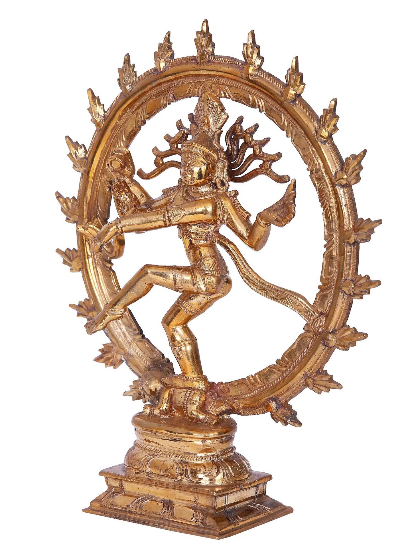 9.5'' Nataraja Statue | Madhuchista Vidhana (Lost-Wax) | Panchaloha Bronze from Swamimalai