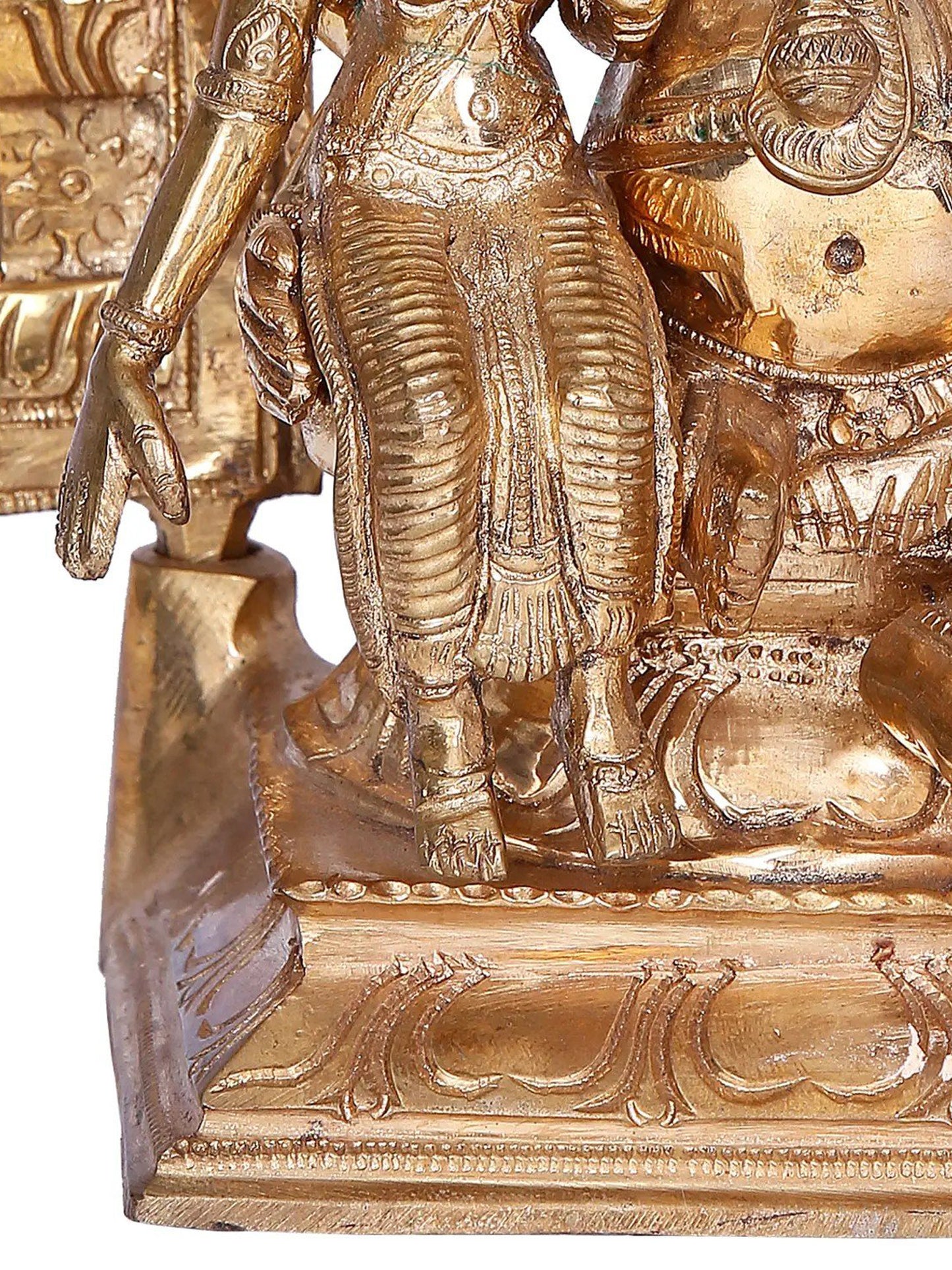 10'' Shakti Ganpati | Madhuchista Vidhana (Lost-Wax) | Panchaloha Bronze from Swamimalai