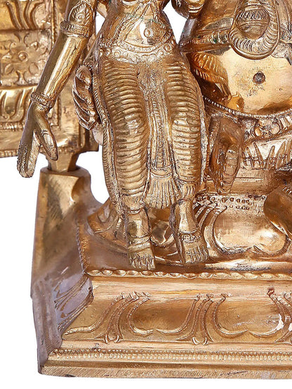 10'' Shakti Ganpati | Madhuchista Vidhana (Lost-Wax) | Panchaloha Bronze from Swamimalai