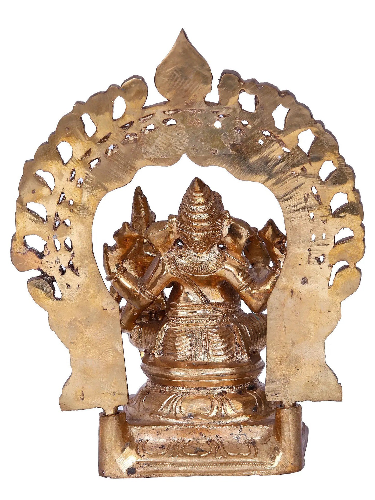 10'' Shakti Ganpati | Madhuchista Vidhana (Lost-Wax) | Panchaloha Bronze from Swamimalai