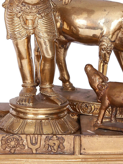 10'' Rajagopal Panchaloha Bronze Statue from Swamimalai | Madhuchista Vidhana (Lost-Wax)