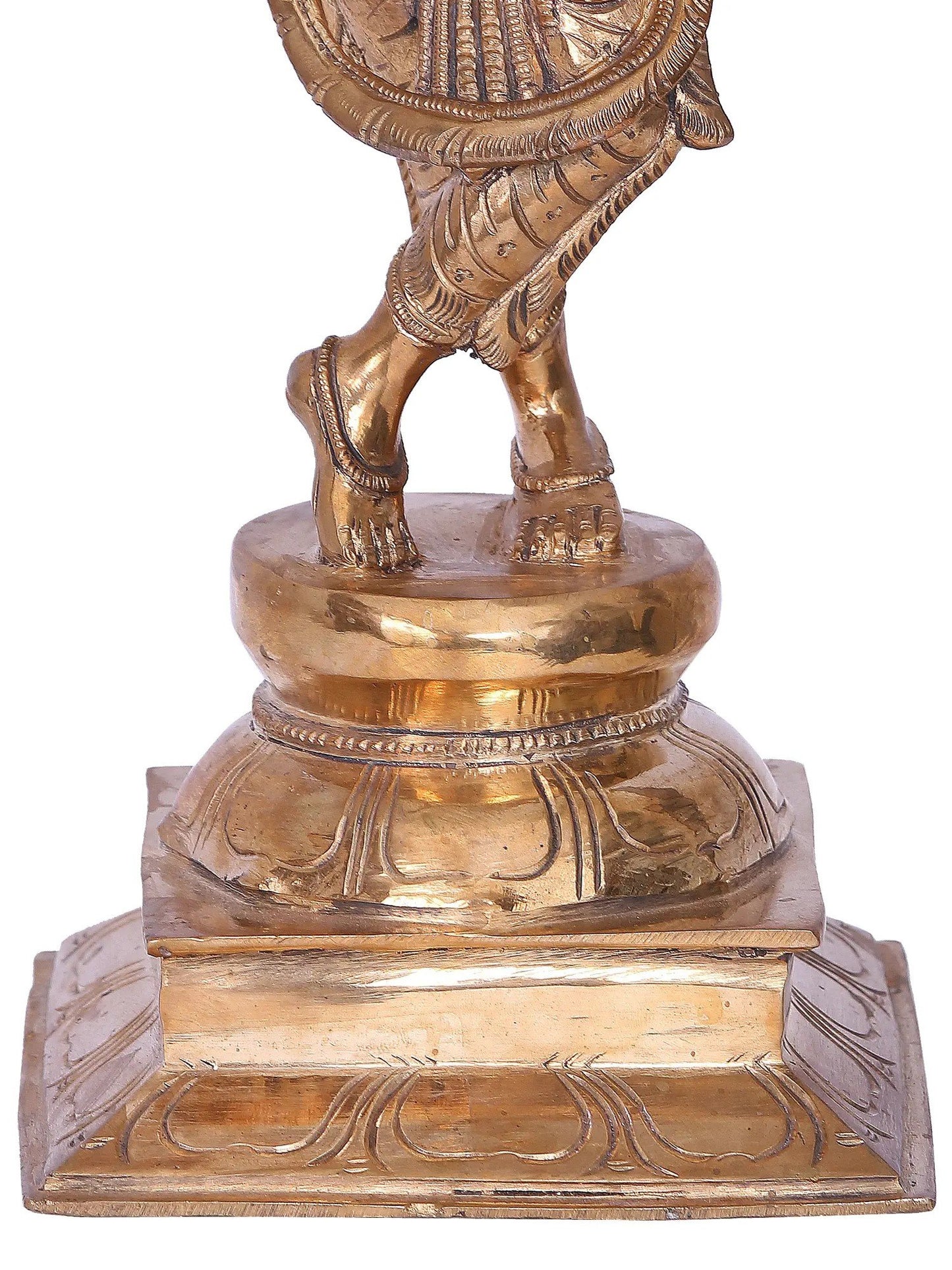 13'' Fluting Krishna | Madhuchista Vidhana (Lost-Wax) | Panchaloha Bronze from Swamimalai