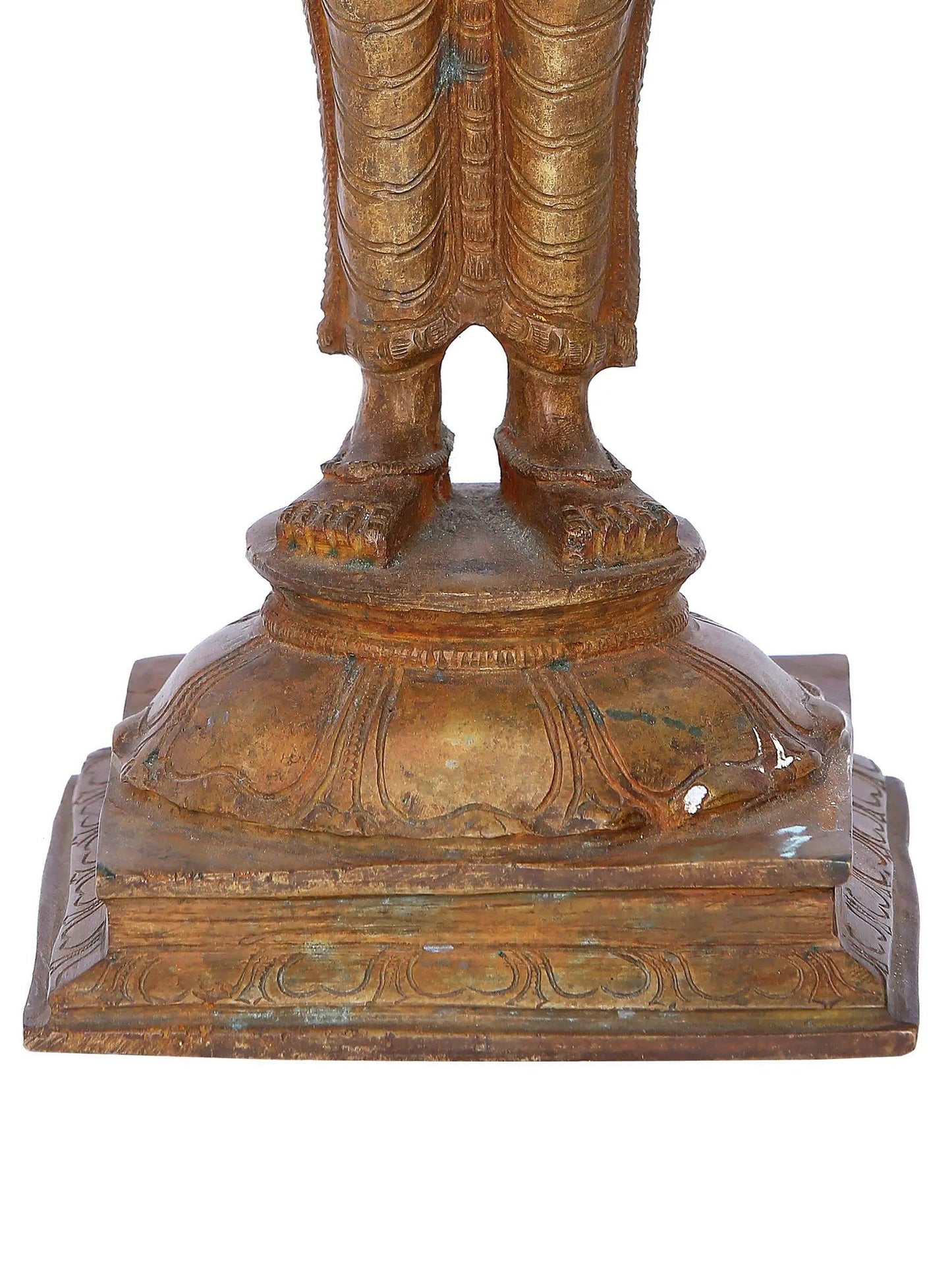 12'' Vishnu | Madhuchista Vidhana (Lost-Wax) | Panchaloha Bronze from Swamimalai