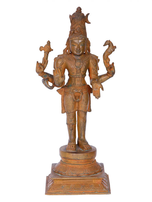 13'' Pashupatinath | Madhuchista Vidhana (Lost-Wax) | Panchaloha Bronze from Swamimalai