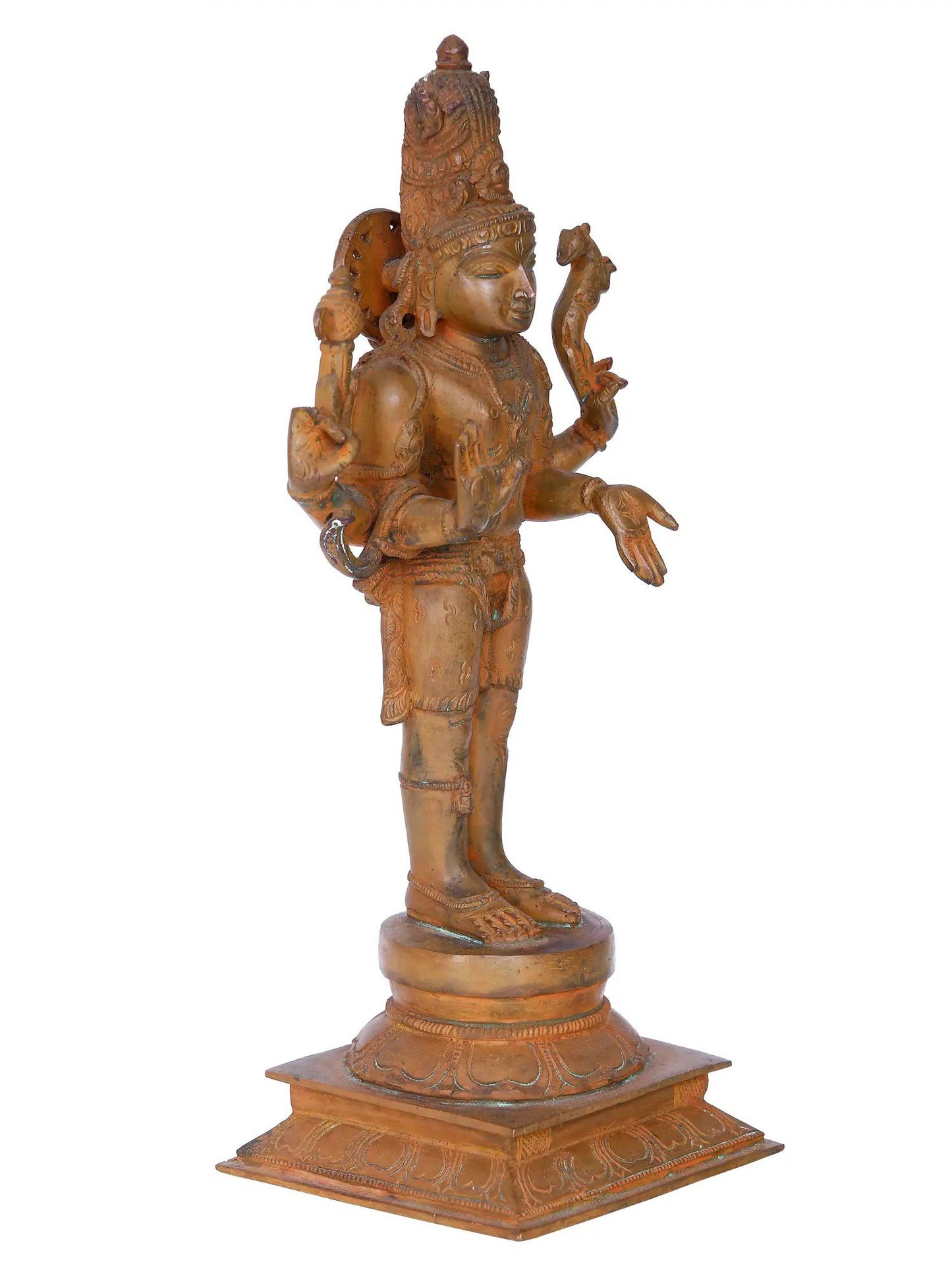 13'' Pashupatinath | Madhuchista Vidhana (Lost-Wax) | Panchaloha Bronze from Swamimalai