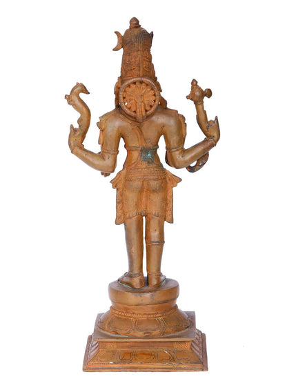 13'' Pashupatinath | Madhuchista Vidhana (Lost-Wax) | Panchaloha Bronze from Swamimalai