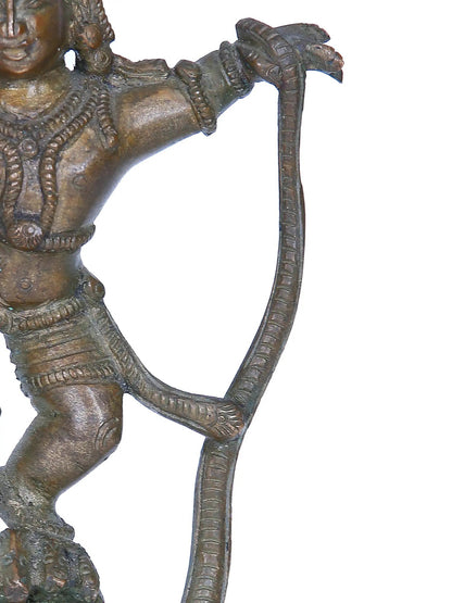 8'' Kaliya Krishna | Madhuchista Vidhana (Lost-Wax) | Panchaloha Bronze from Swamimalai