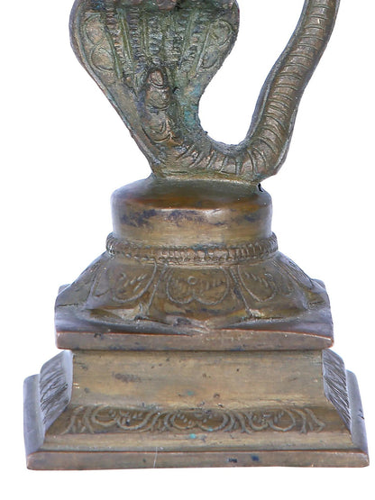 8'' Kaliya Krishna | Madhuchista Vidhana (Lost-Wax) | Panchaloha Bronze from Swamimalai