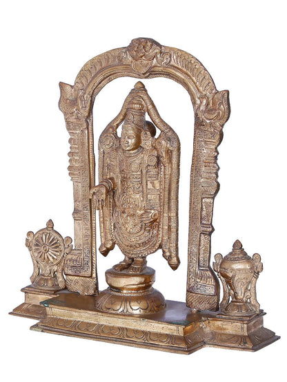 14'' Lord Balaji Panchaloha Bronze Statues from Swamimalai | Madhuchista Vidhana (Lost-Wax)