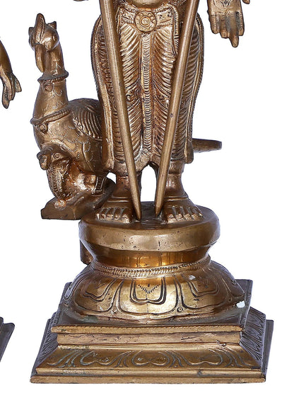 12'' Panchaloha Bronze Murugan set Idol from Swamimalai | Madhuchista Vidhana (Lost-Wax)