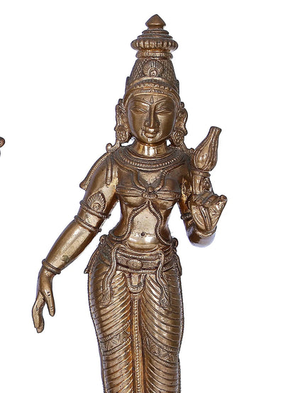 12'' Panchaloha Bronze Murugan set Idol from Swamimalai | Madhuchista Vidhana (Lost-Wax)