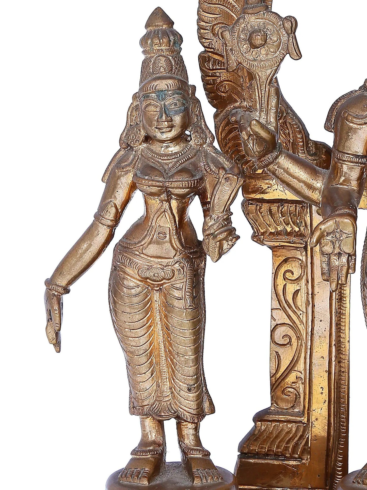 12'' Perumal set | Madhuchista Vidhana (Lost-Wax) | Panchaloha Bronze from Swamimalai