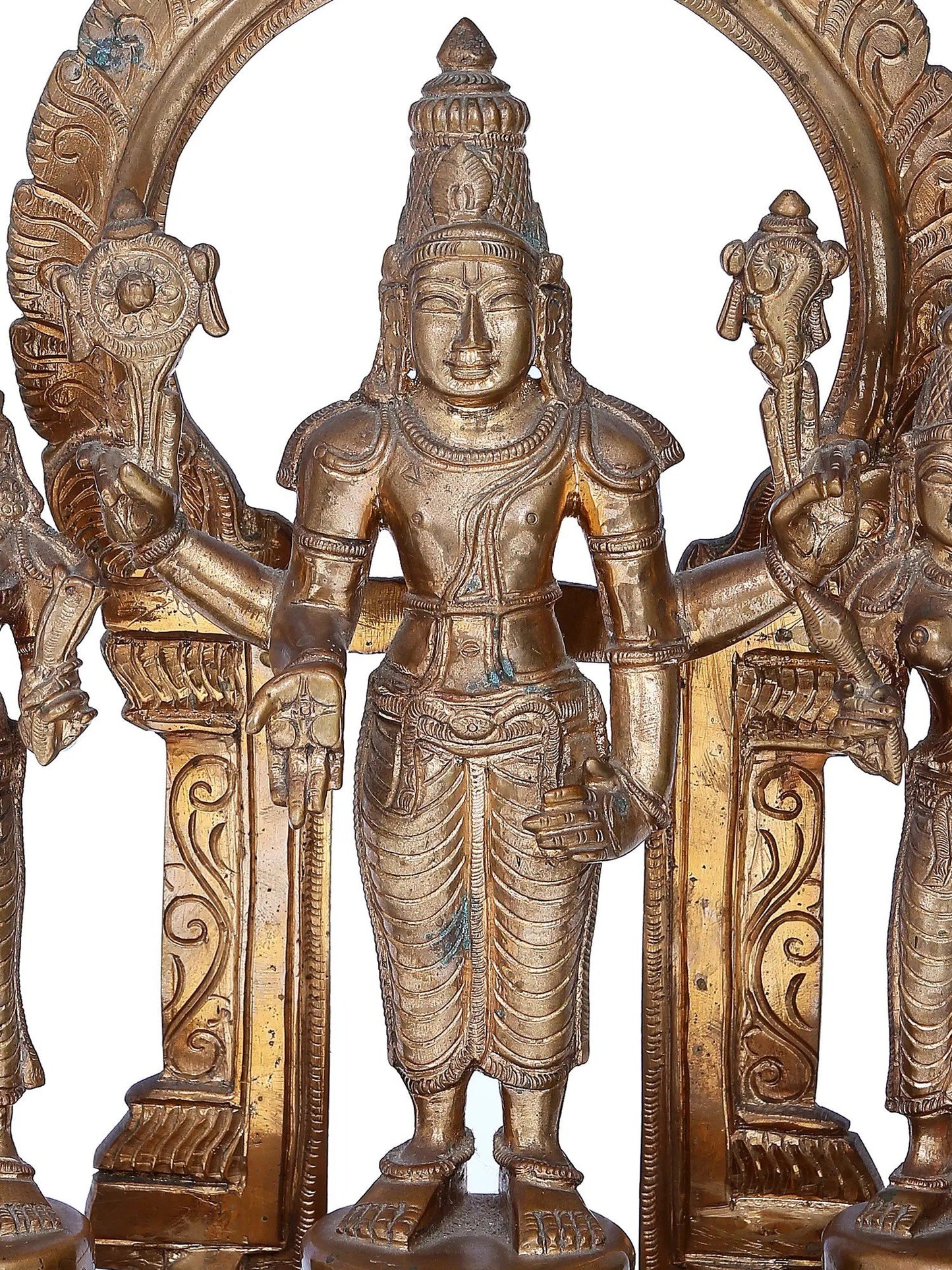 12'' Perumal set | Madhuchista Vidhana (Lost-Wax) | Panchaloha Bronze from Swamimalai