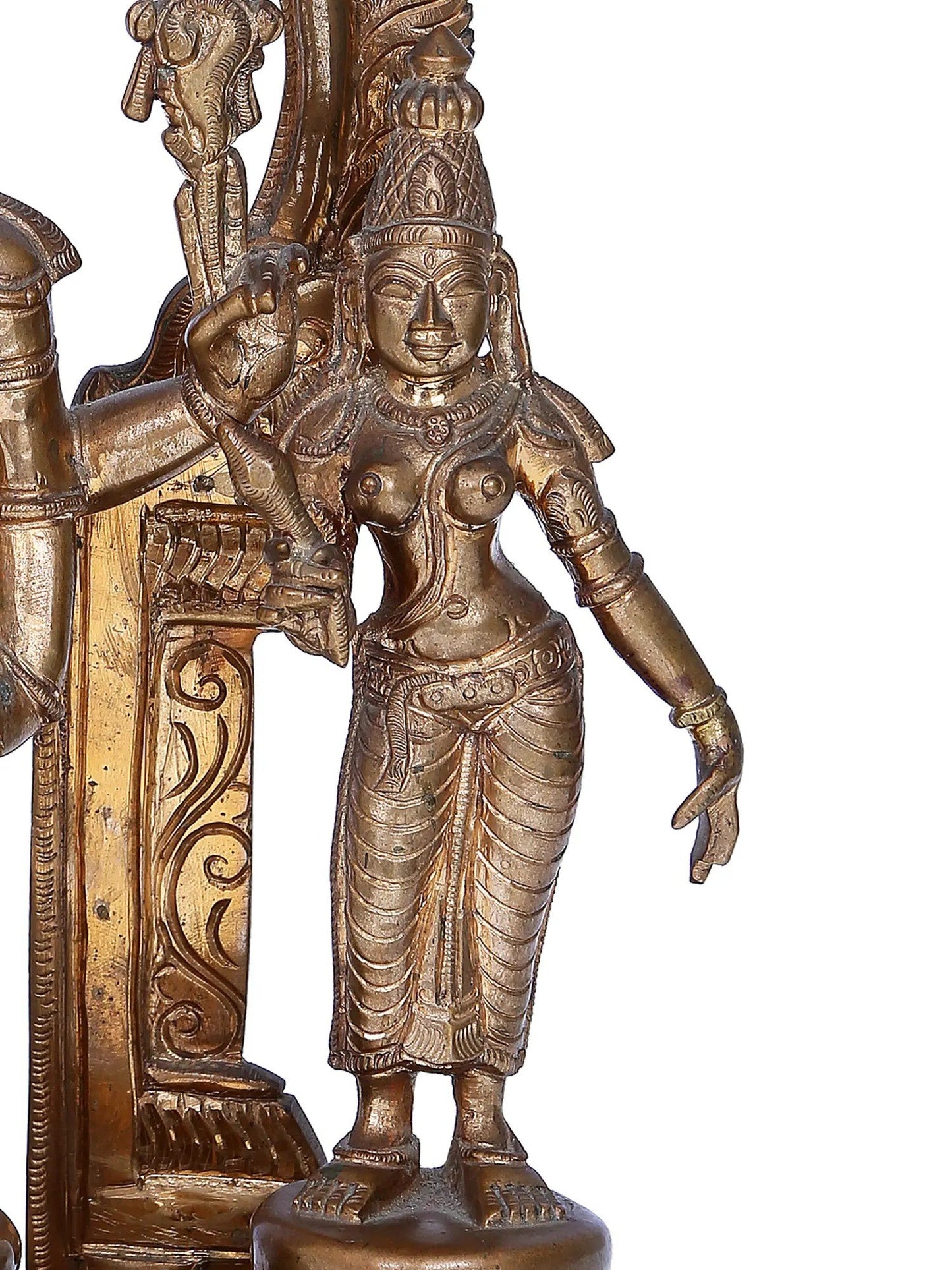 12'' Perumal set | Madhuchista Vidhana (Lost-Wax) | Panchaloha Bronze from Swamimalai