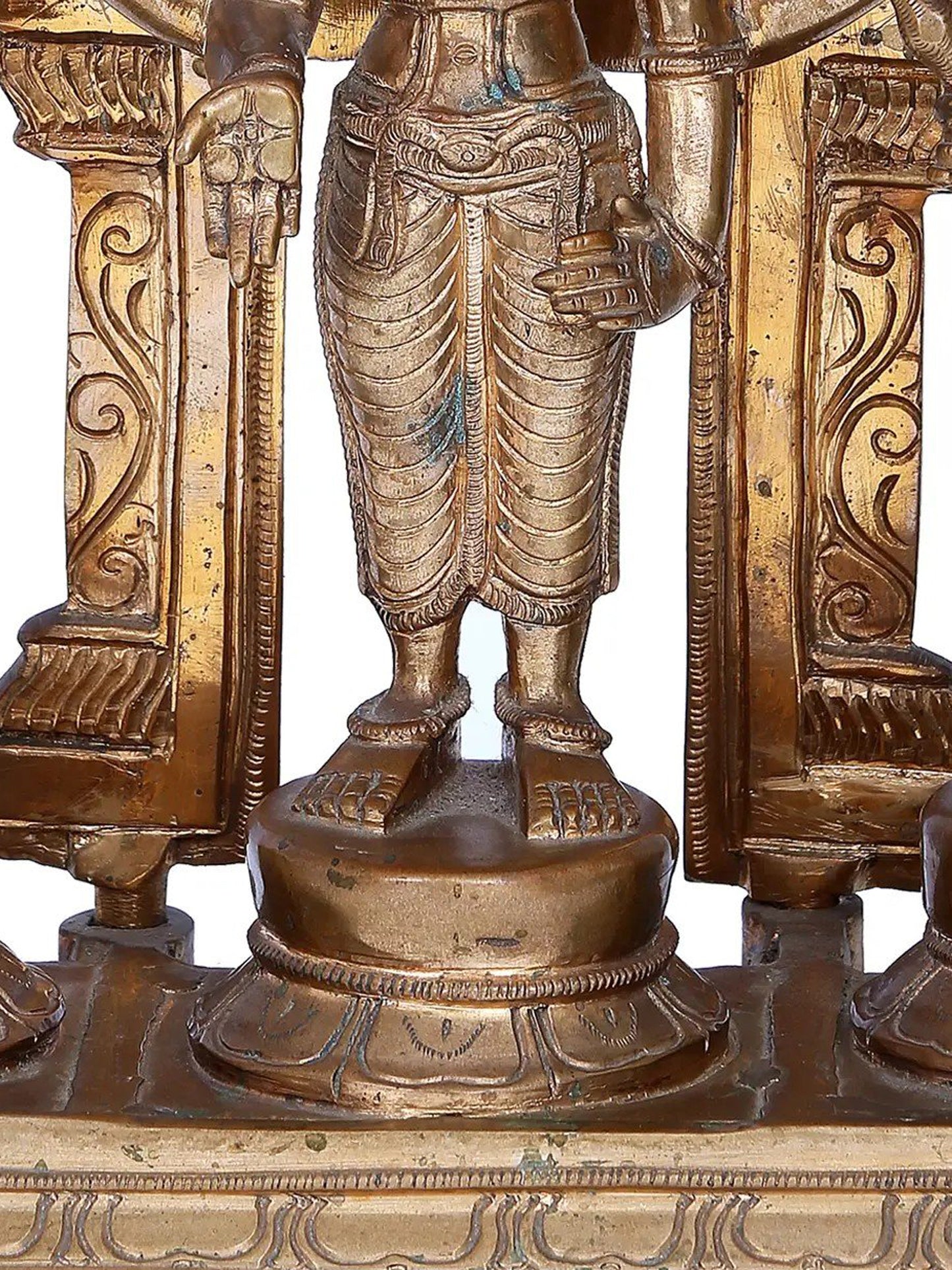 12'' Perumal set | Madhuchista Vidhana (Lost-Wax) | Panchaloha Bronze from Swamimalai